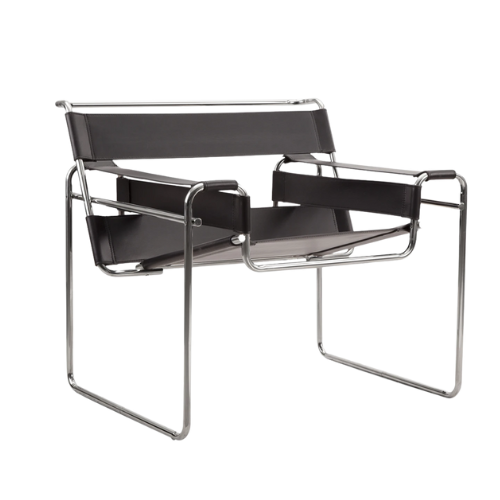 Desenhada em 1925 por Marcel Breuer, a Poltrona Wassily é um marco no design modernista e um dos modelos mais emblemáticos da história do mobiliário. (1)